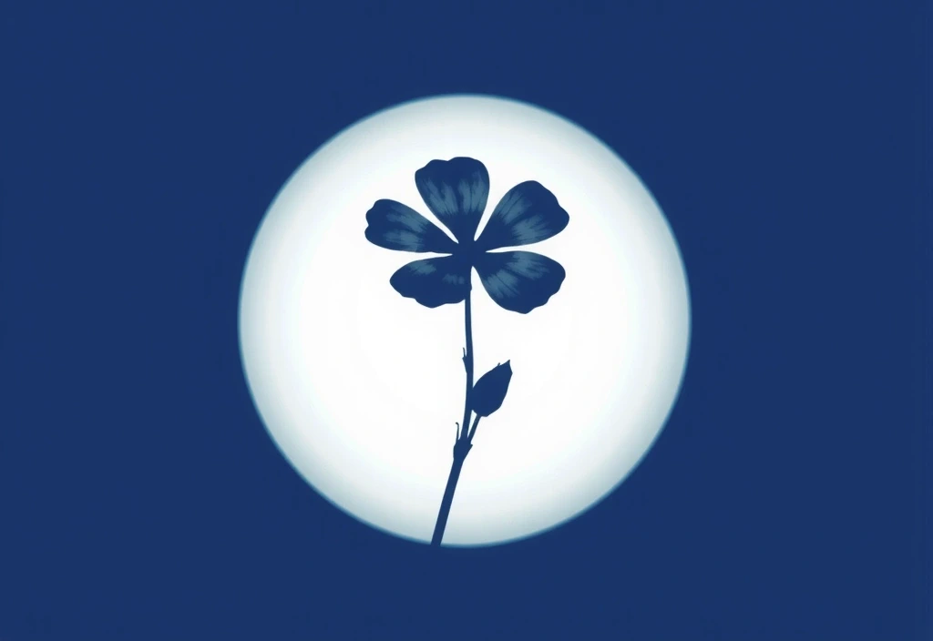 Botanical flower silhouette